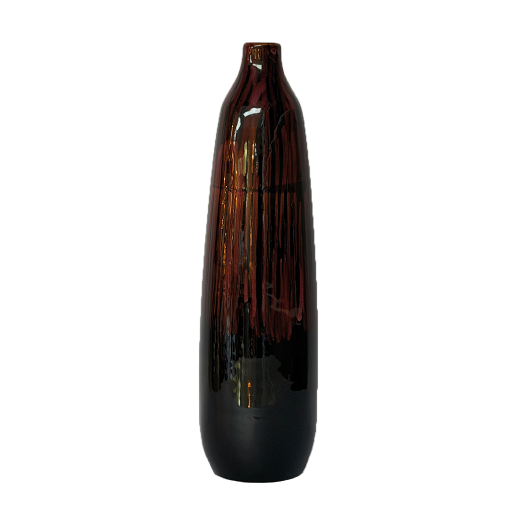 Vase soliflore bordeaux Sienna Burgundy – Finition minérale Opjet paris Opjet paris
