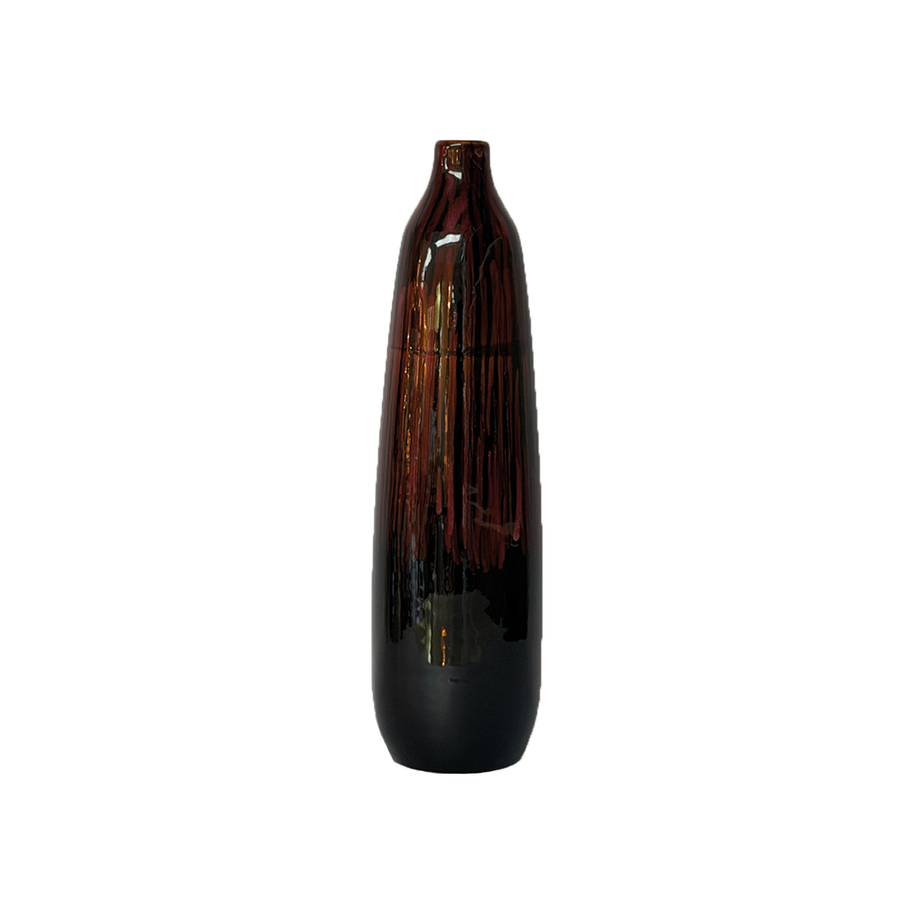 Vase soliflore bordeaux Sienna Burgundy – Finition minérale Opjet paris Opjet paris