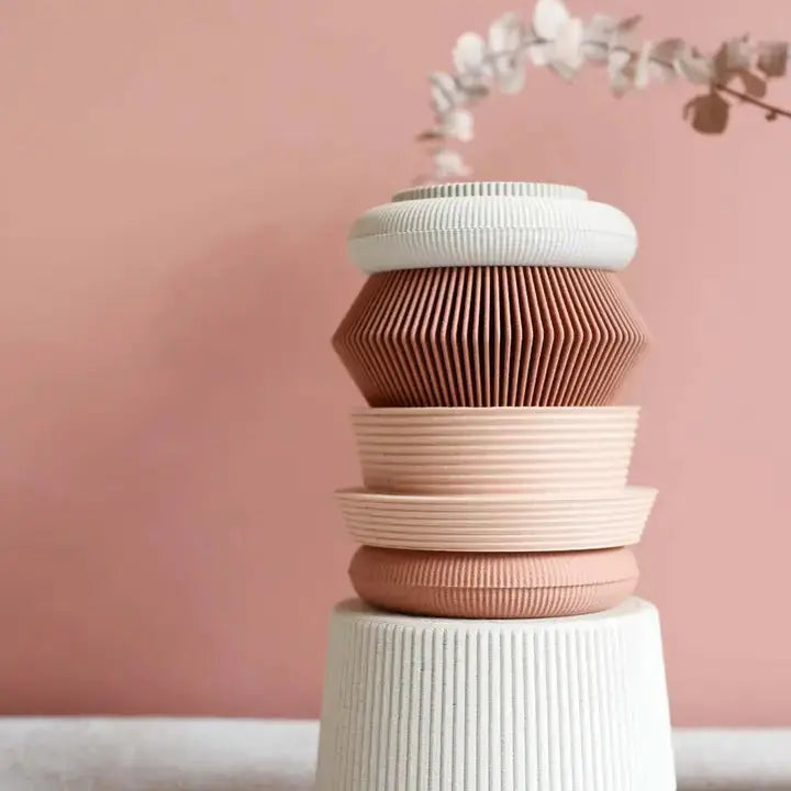 Vase modulable bois design 7 pièces