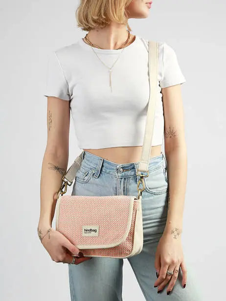 Sac bandoulière tressé coton HINDBAG élégant et pratique