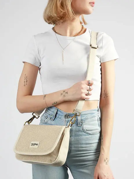 Sac bandoulière tressé coton HINDBAG élégant et pratique