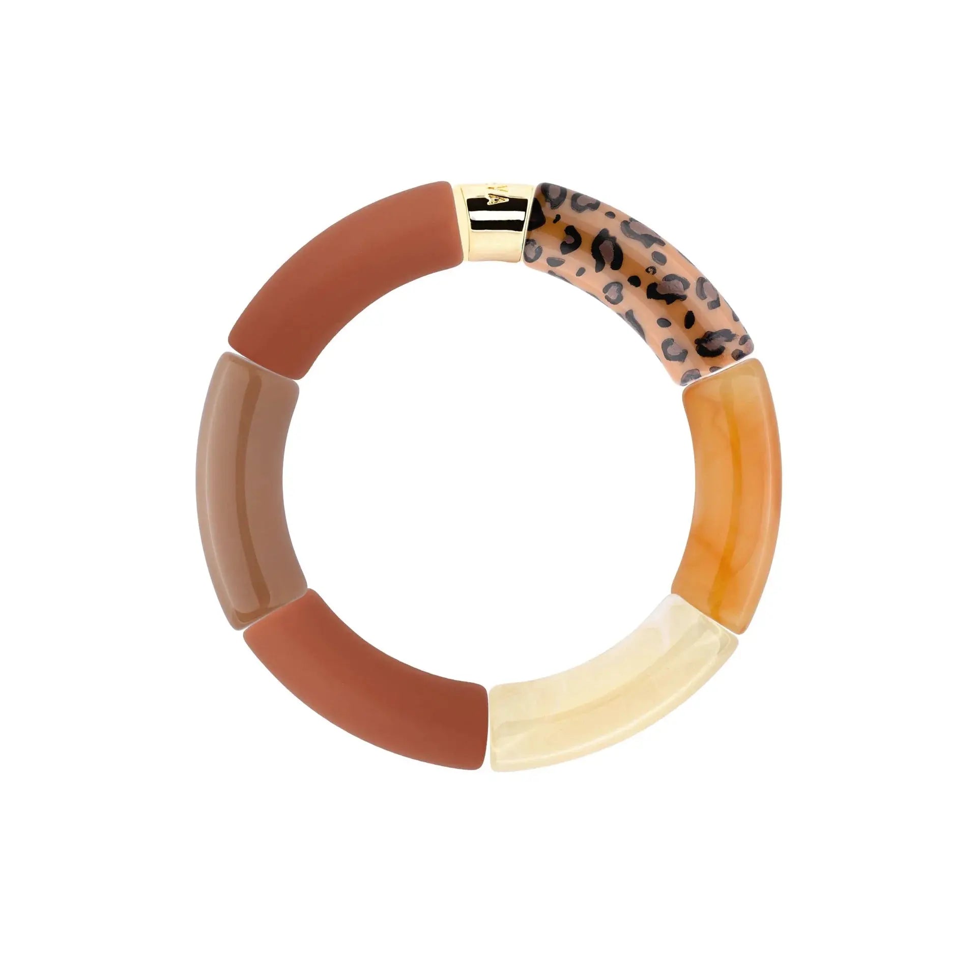 Bracelet imprimé léopard terracotta Caracal