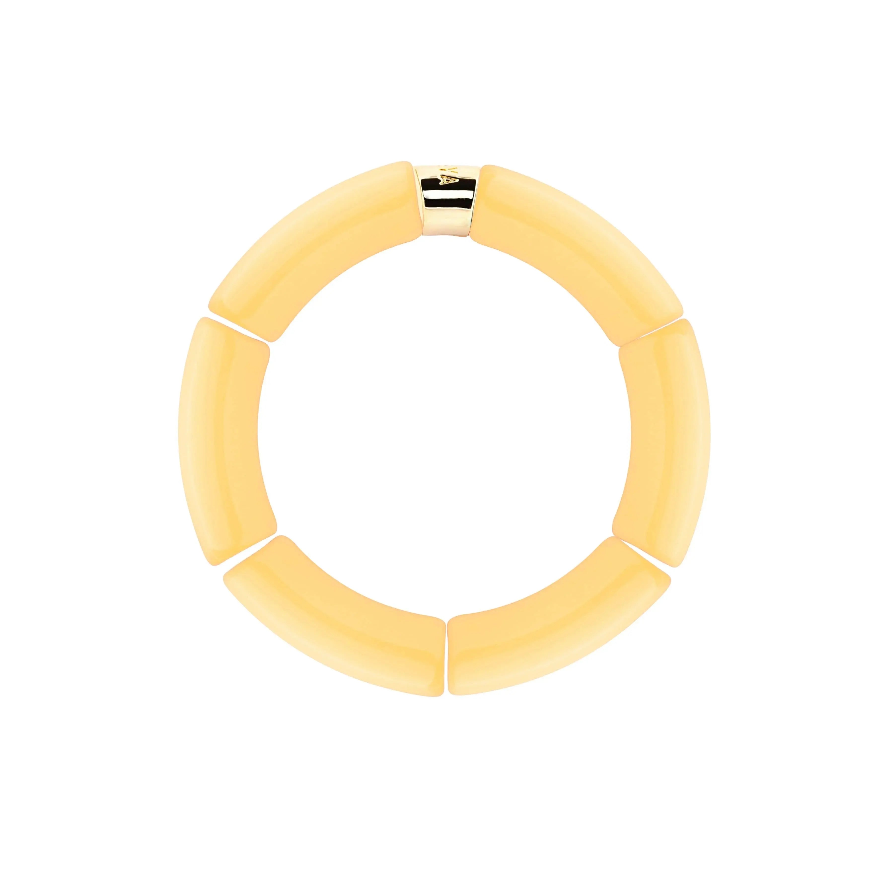 Bracelet Pipoca Brasil Riviera Amarelo jaune lumineux