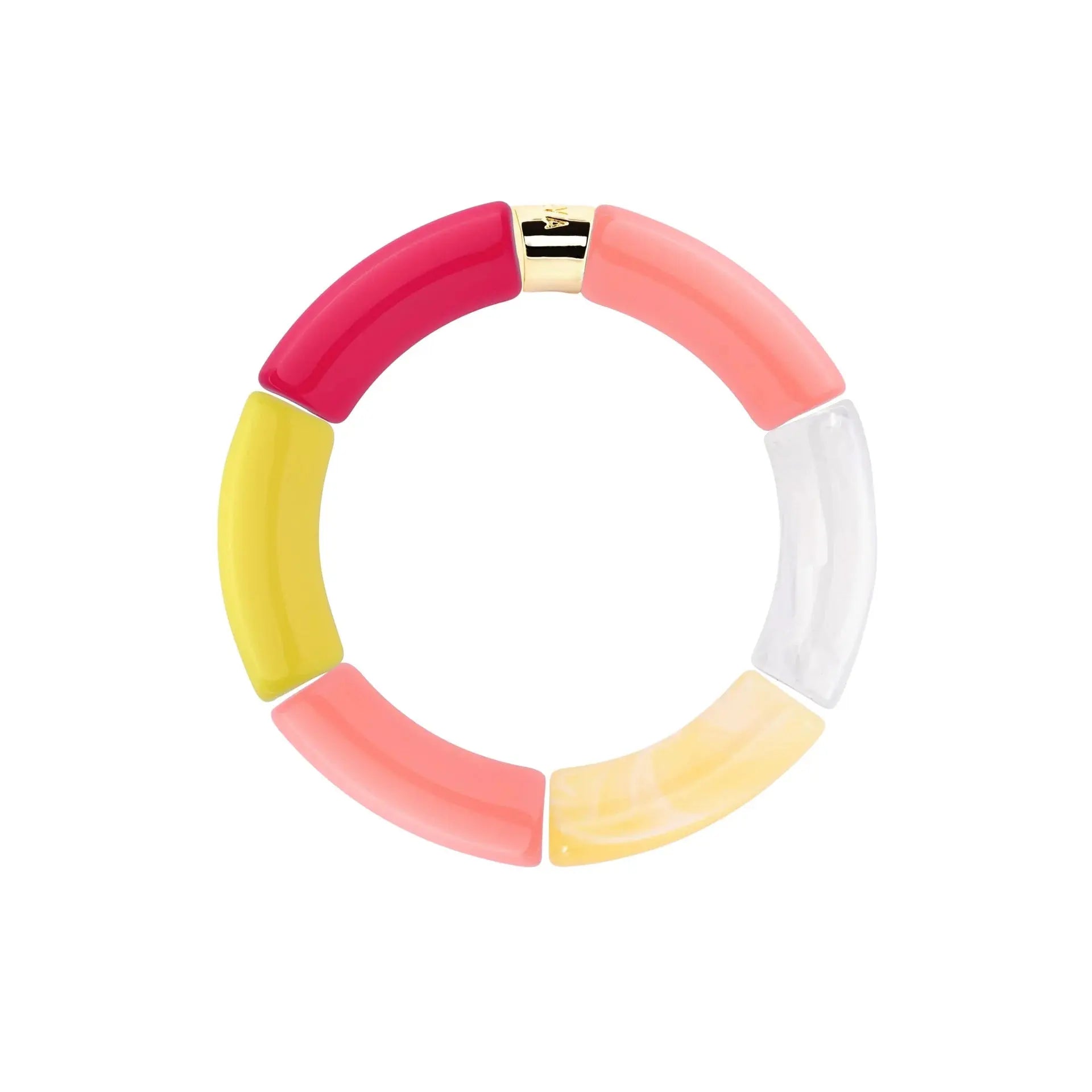 Bracelet perles rose Carnaval Parabaya