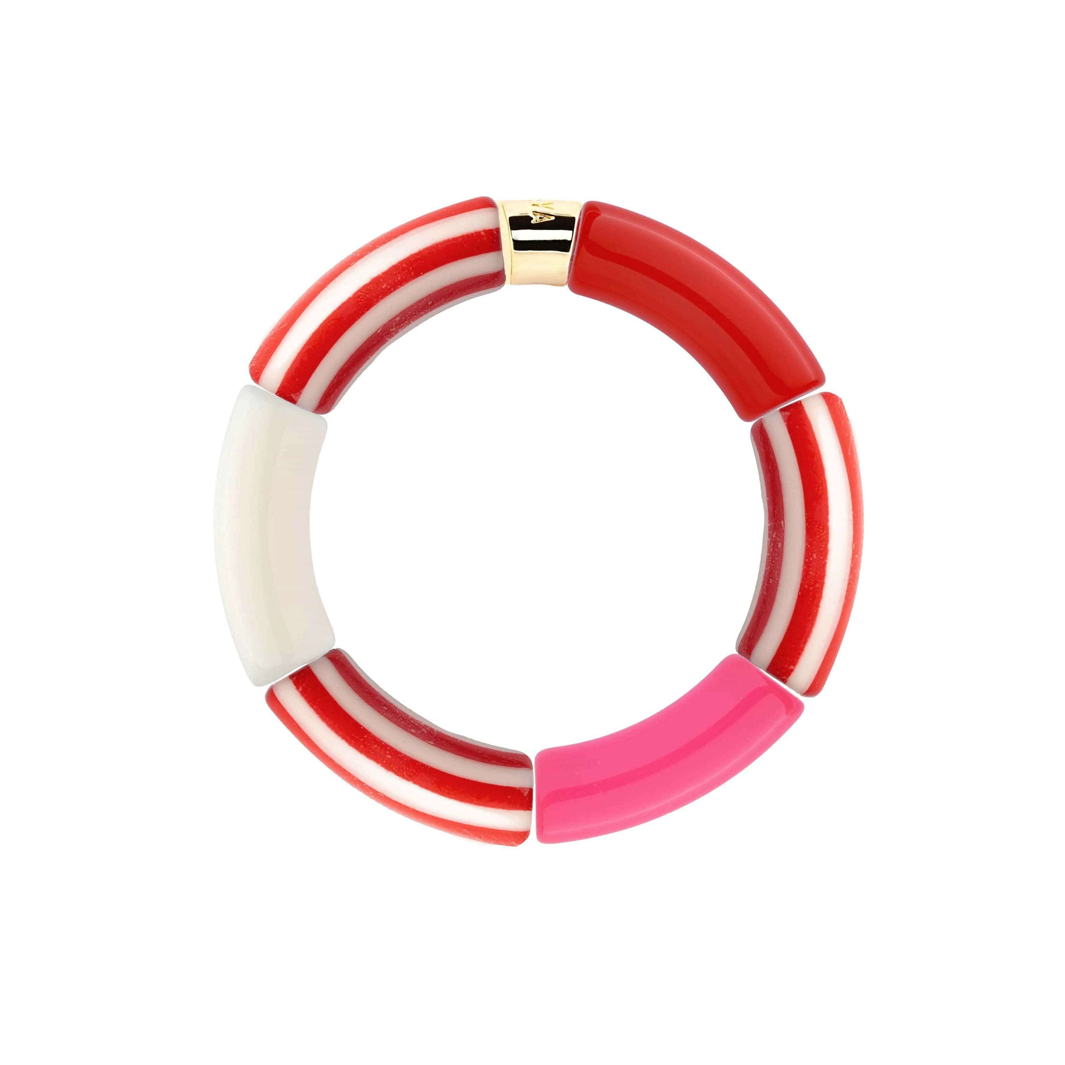 Bracelet Pipoca Brasil Riviera Magenta intense Parabaya
