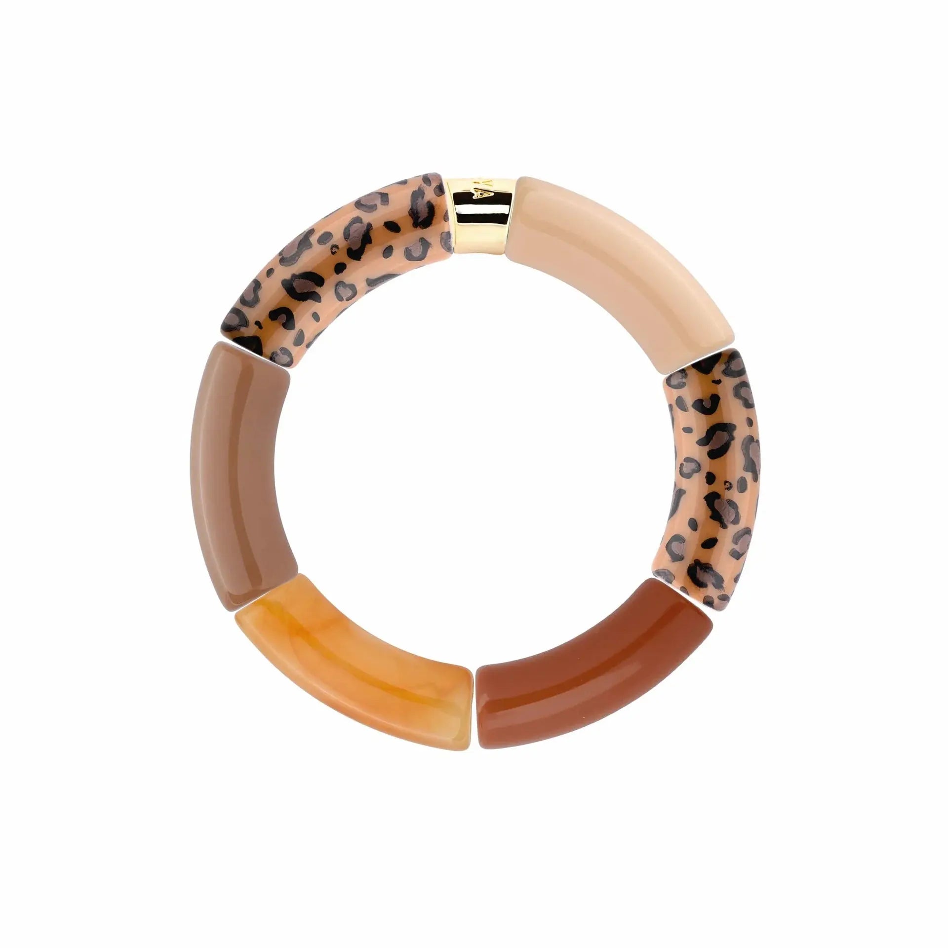 Bracelet imprimé léopard terracotta Caracal