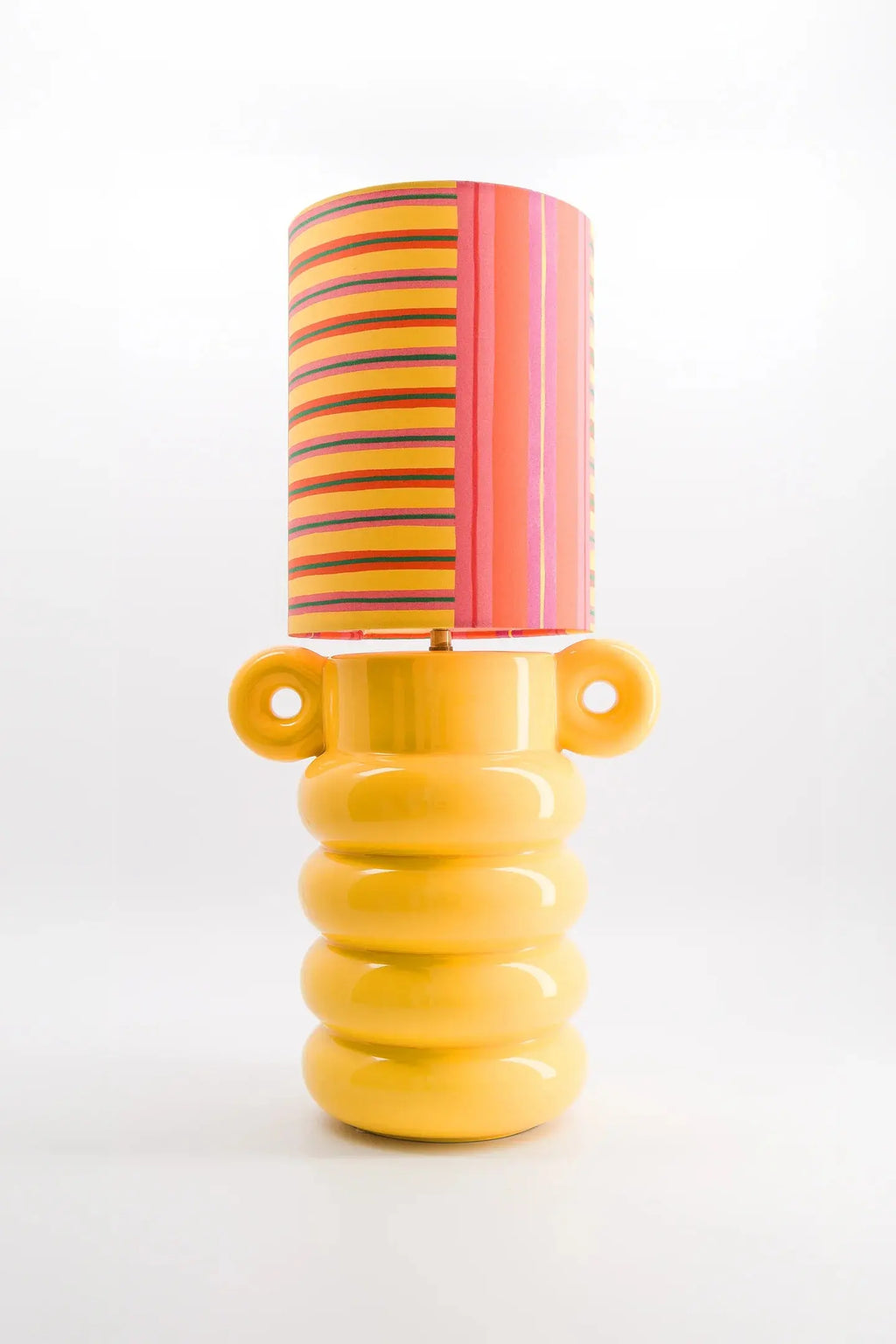 Pied de lampe en faïence émaillée fabriqué au Portugal