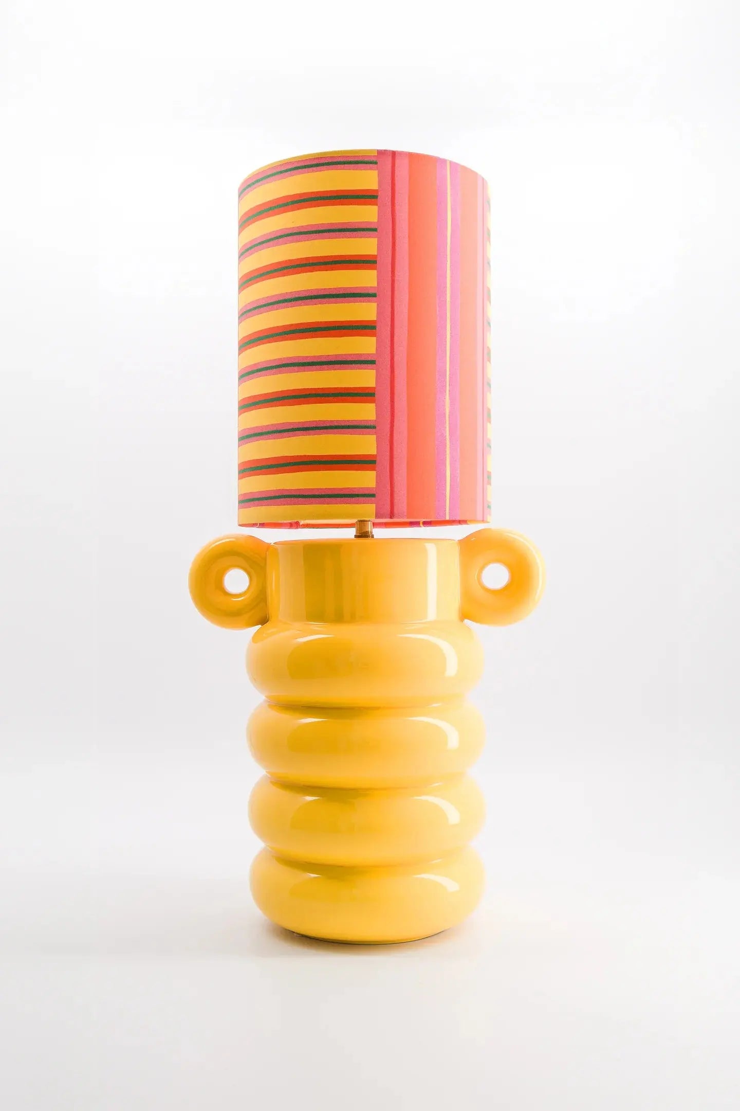 Pied de lampe en faïence émaillée fabriqué au Portugal