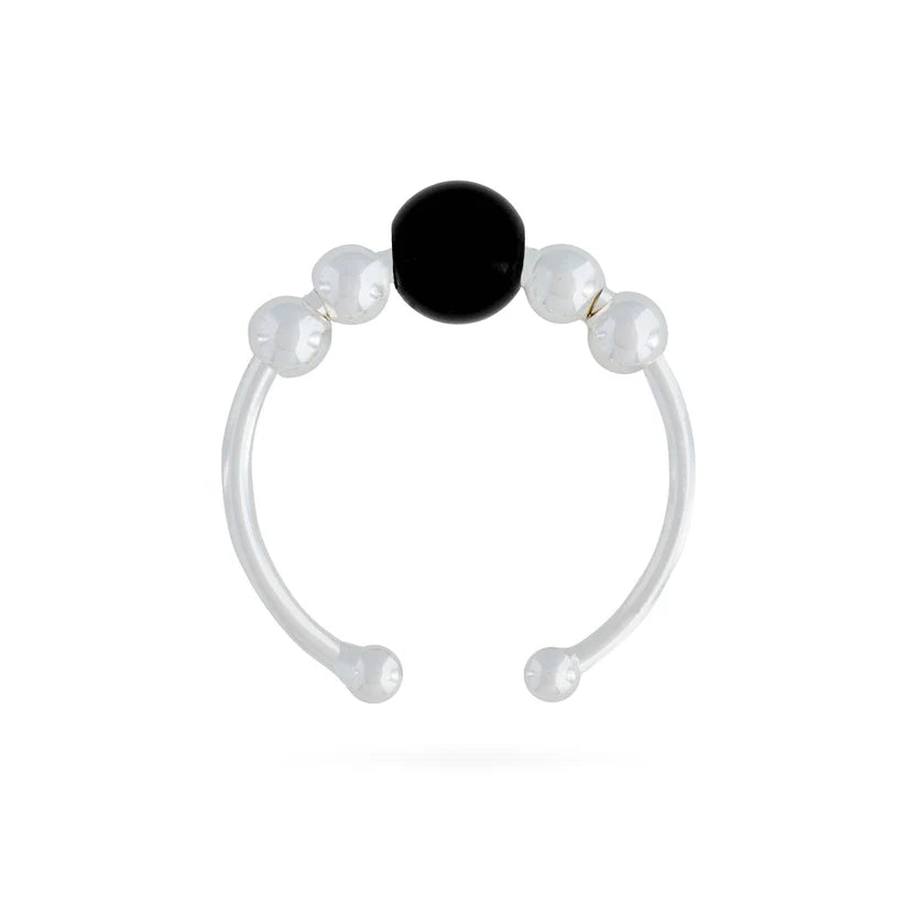 Bague anti stress femme Chill Pop avec pierre Onyx Lullie