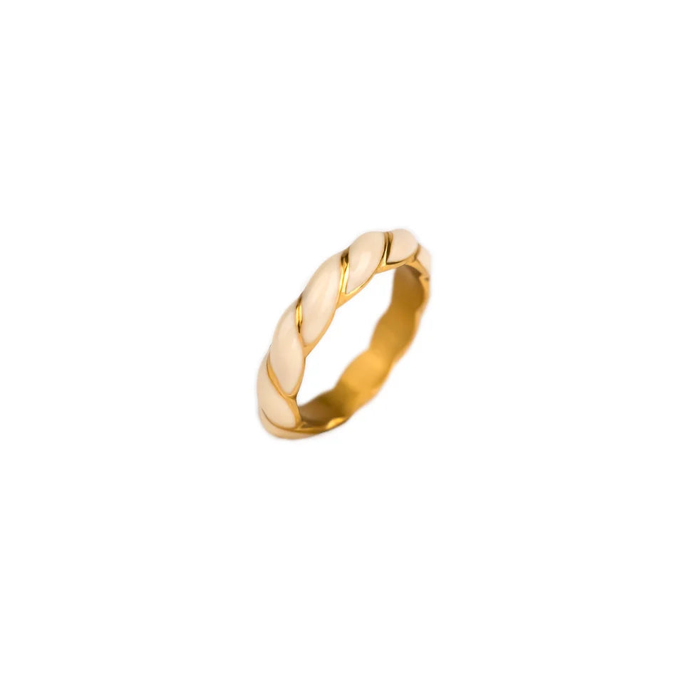 Bague Mon Souffle Beige – acier inoxydable Simone à bordeaux simone à bordeaux