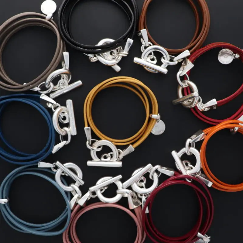 Bracelet cuir double tour fin secret de cuir Secret de cuir