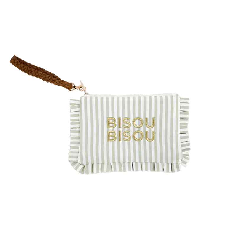 Pochette froufrous brodée élégante et tendance