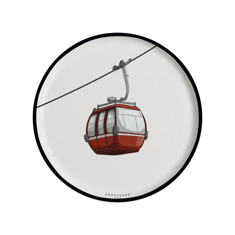 Set De Table Vinyle Ski Cabine podevache