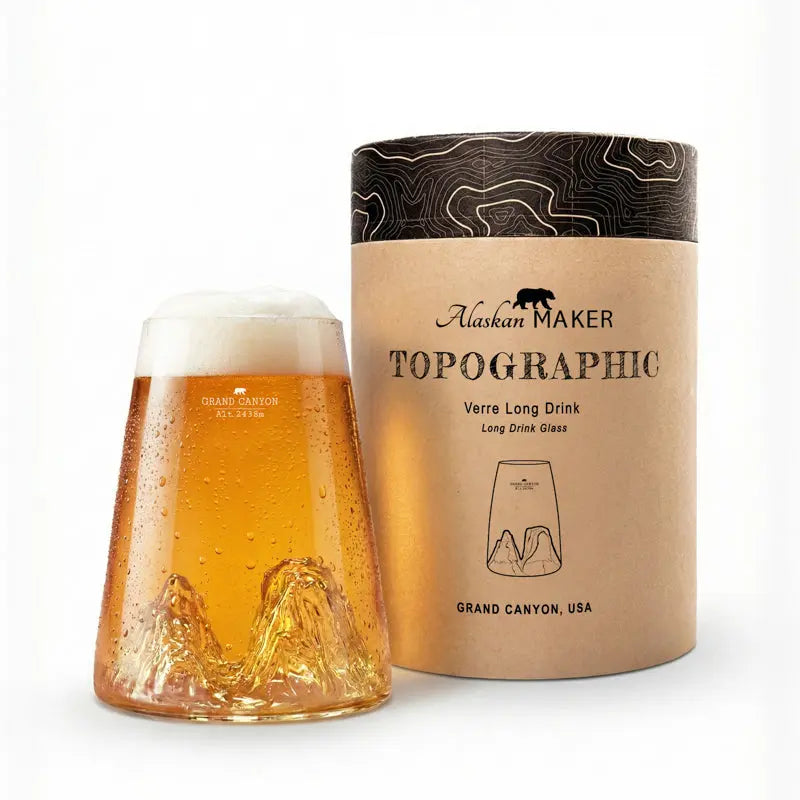 Verre design TOPOGRAPHIC - Grand Canyon - Alaskan maker alaskan maker
