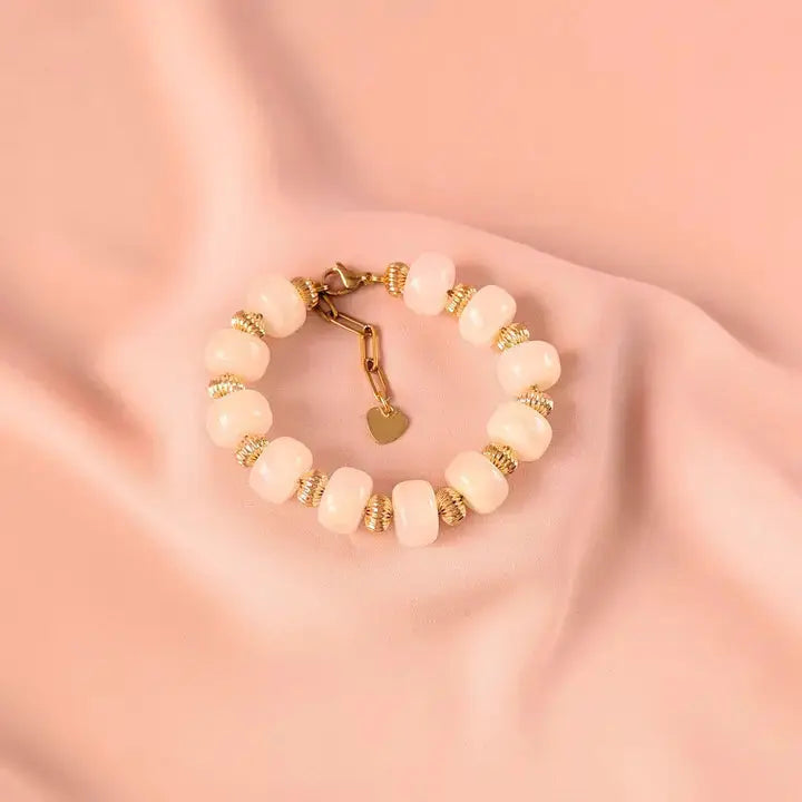 Bracelet perles marbrées GIGI – Bijou coloré fabriqué en France