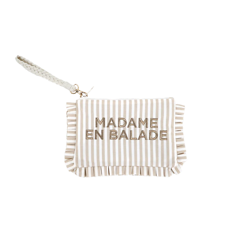 Pochette froufrous brodée élégante et tendance podevache