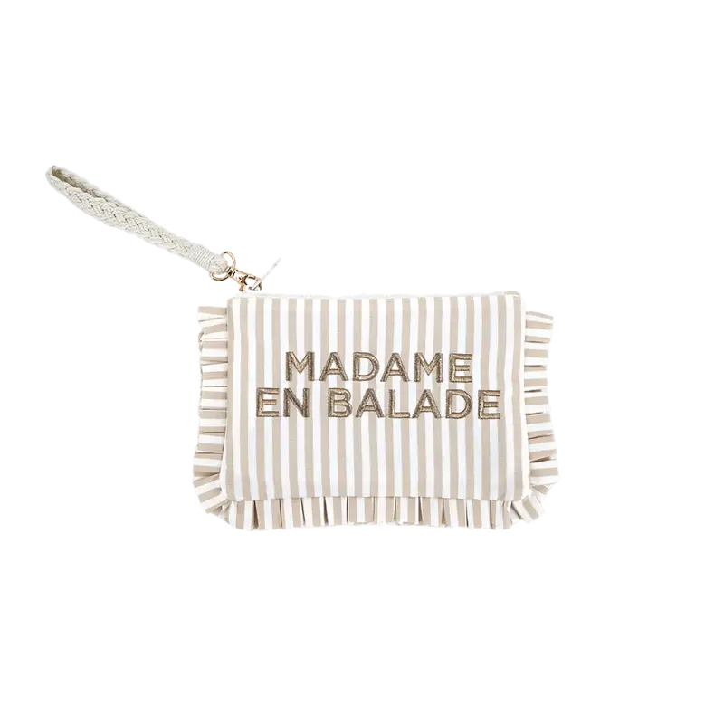Pochette froufrous brodée élégante et tendance