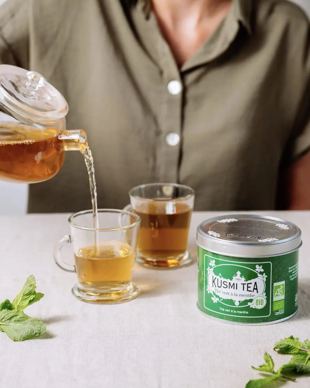 Thé vert à la menthe boîte 100g Kusmi tea kusmi tea