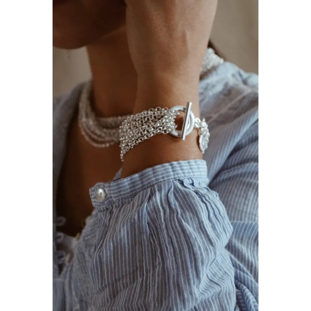 Bracelet multi chaînes secret de cuir Secret de cuir