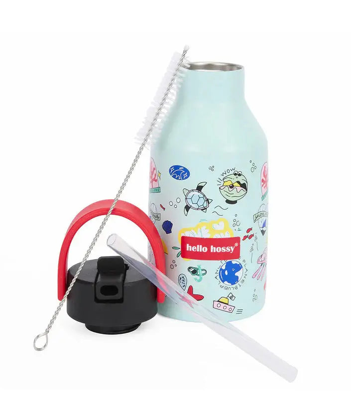 Gourde isotherme enfant 350ml avec paille et anse transport