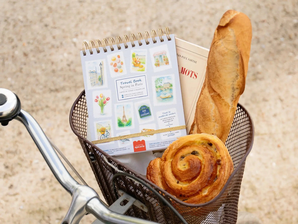 Carnet aquarelle Paris – 20 cartes postales à peindre La petite épicerie