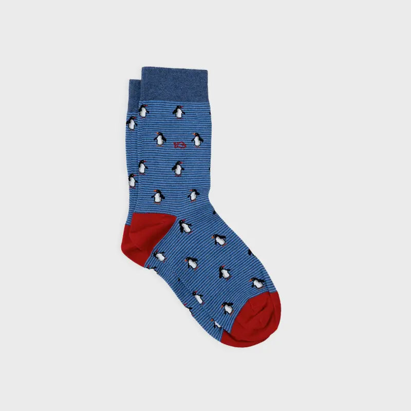 Chaussettes homme animaux BILLYBELT bleu et rouge Billybelt