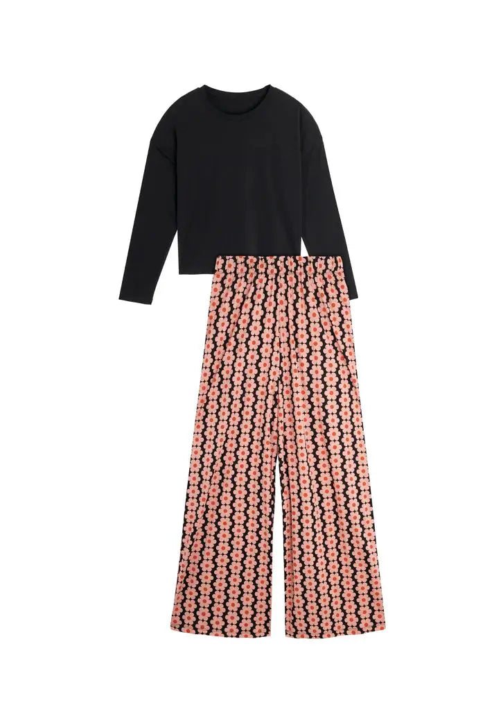 Pyjama manches longues Monique noir We Are Jolies