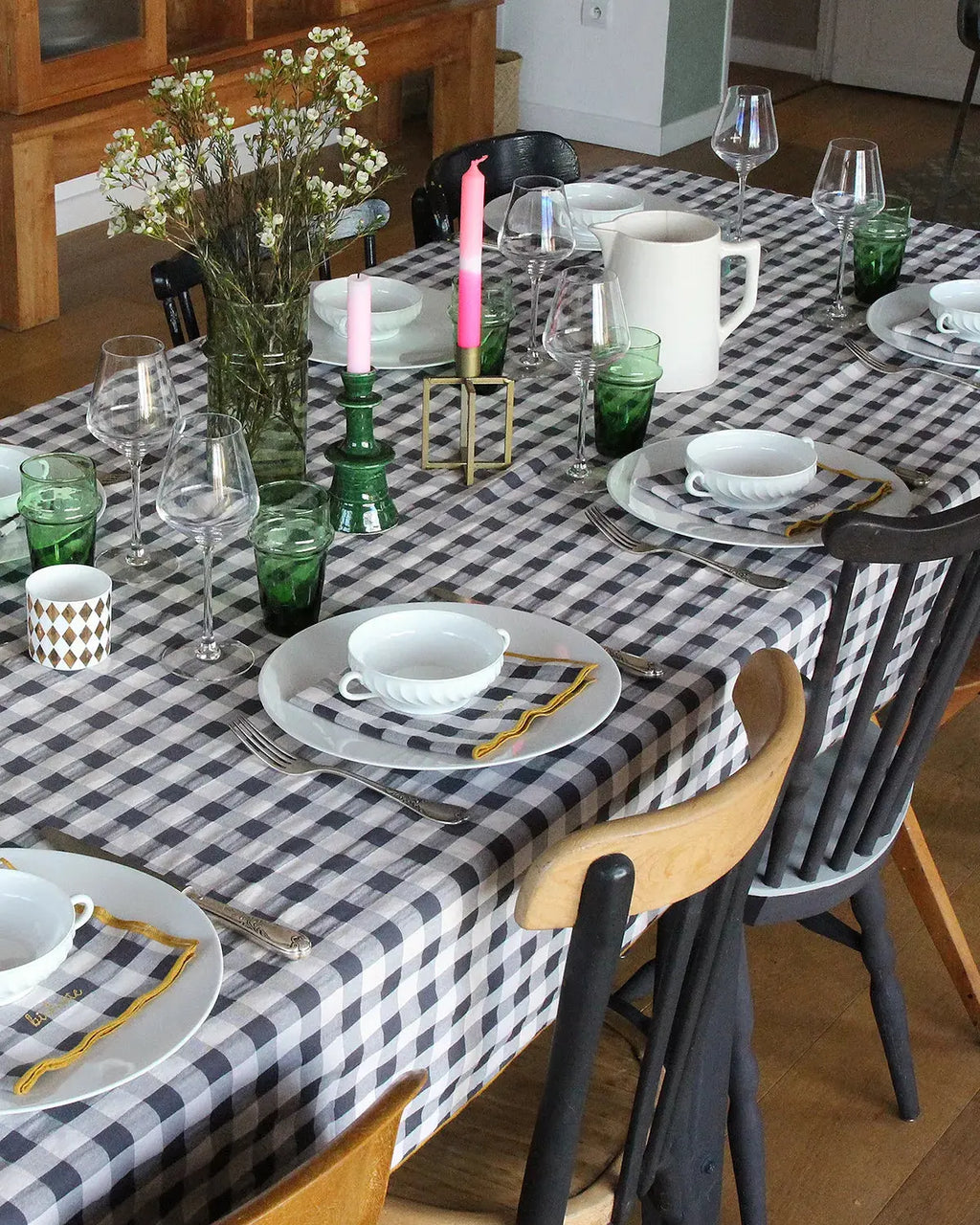 Grande nappe brodée Barnabé aime le café Barnabé aime le café