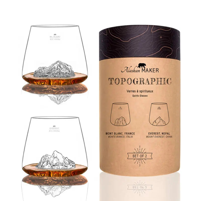 S/2 verres Everest & Mt Blanc- Alaskan maker alaskan maker