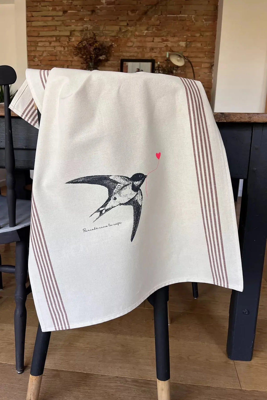 Torchon de cuisine sérigraphié Barnabé aime le café Les curieuses