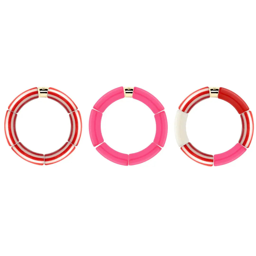 Bracelet Pipoca Brasil Riviera Magenta intense - Les curieuses