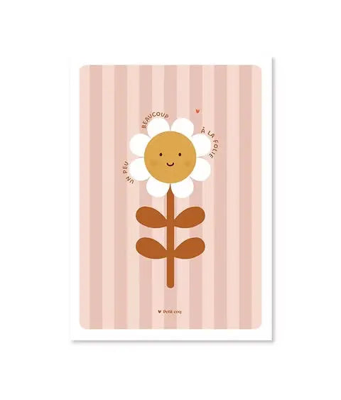 Affiche A3 Jolie fleur Petit coq