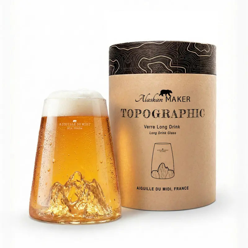 Verre design TOPOGRAPHIC - Aiguille du midi alaskan maker