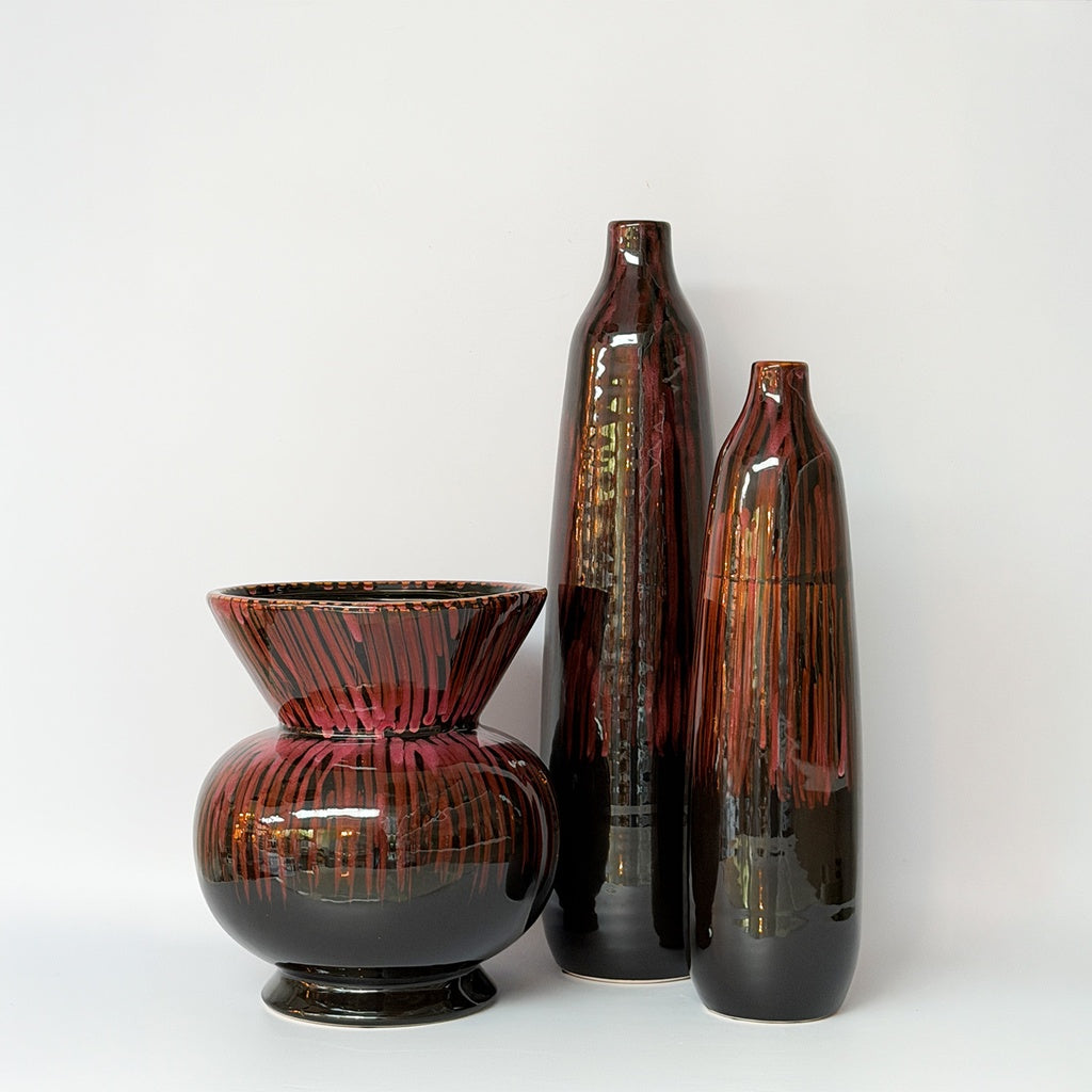 Vase bordeaux décoratif Sienna Large Burgundy  Opjet paris Opjet paris