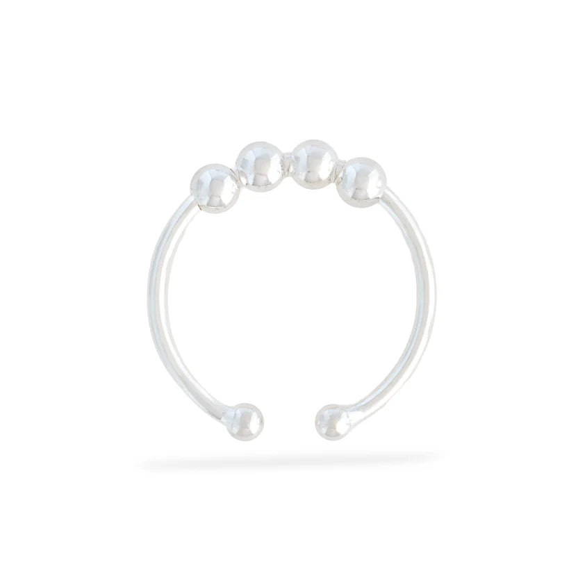 Bague anti stress femme Chill ajustable perles mobiles Lullie