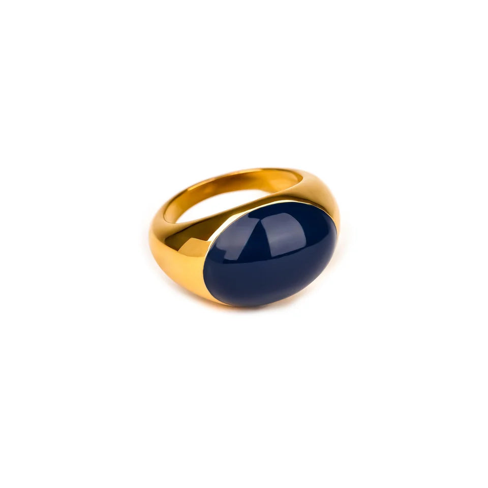 Bague Mon Trésor Beige – bijou doré en acier inoxydable Simone à Bordeaux simone à bordeaux