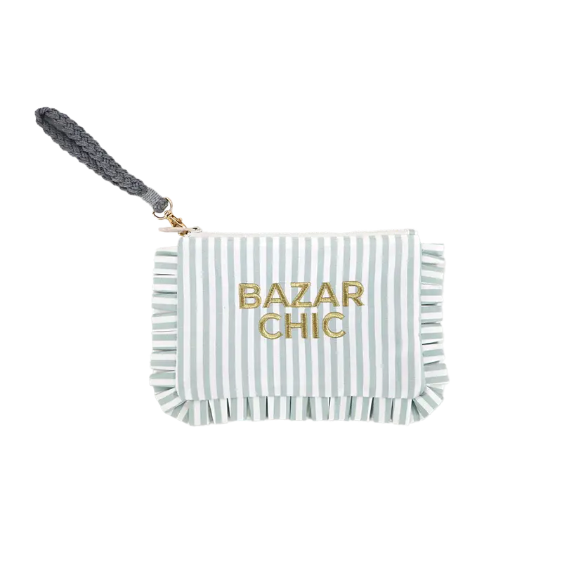 Pochette froufrous brodée élégante et tendance