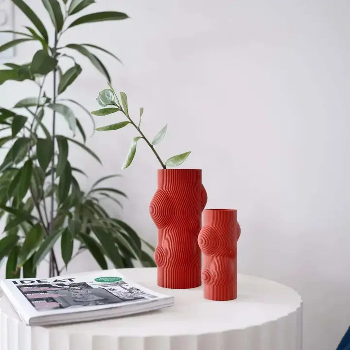 Vase Ripple design sculptural et texturé