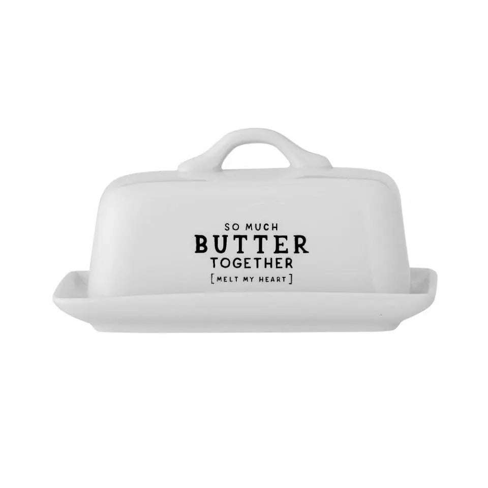 Wendy Boîte à beurre, Blanc, Grès- Bloomingville Bloomingville