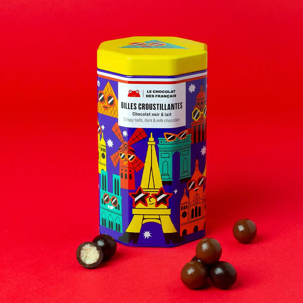 Billes céréales chocolat – boîte métal Paris Le chocolat des français