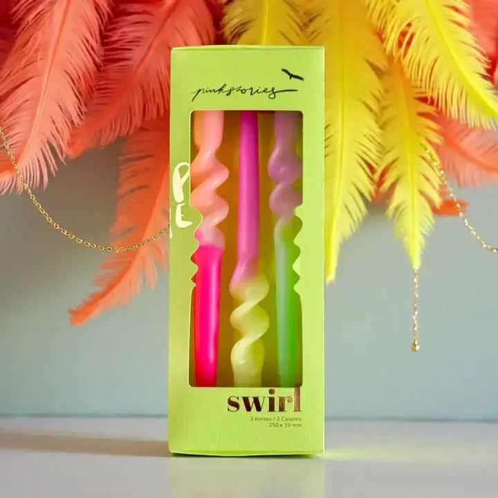 Bougie torsadée design Swirl élégante et moderne