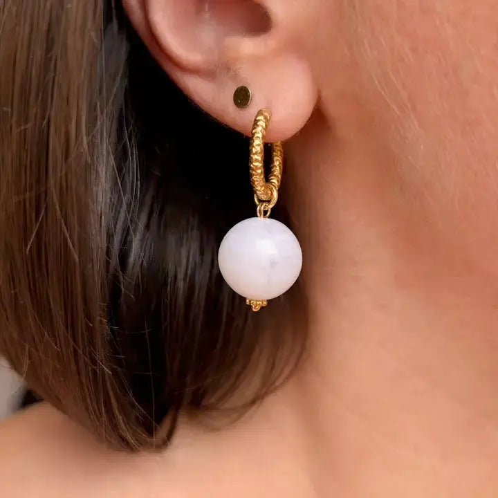 Créoles charm interchangeable BELLA – Boucles d’oreilles colorées
