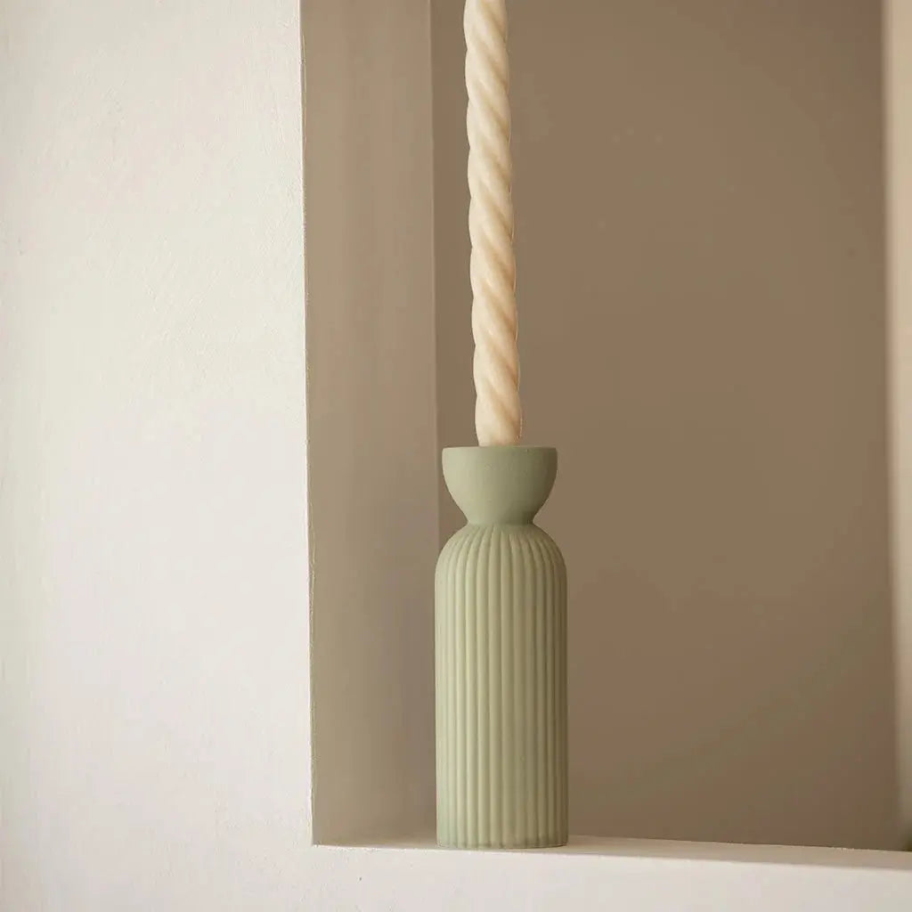 oustao Bougeoir en céramique Lus M - Vert oustao