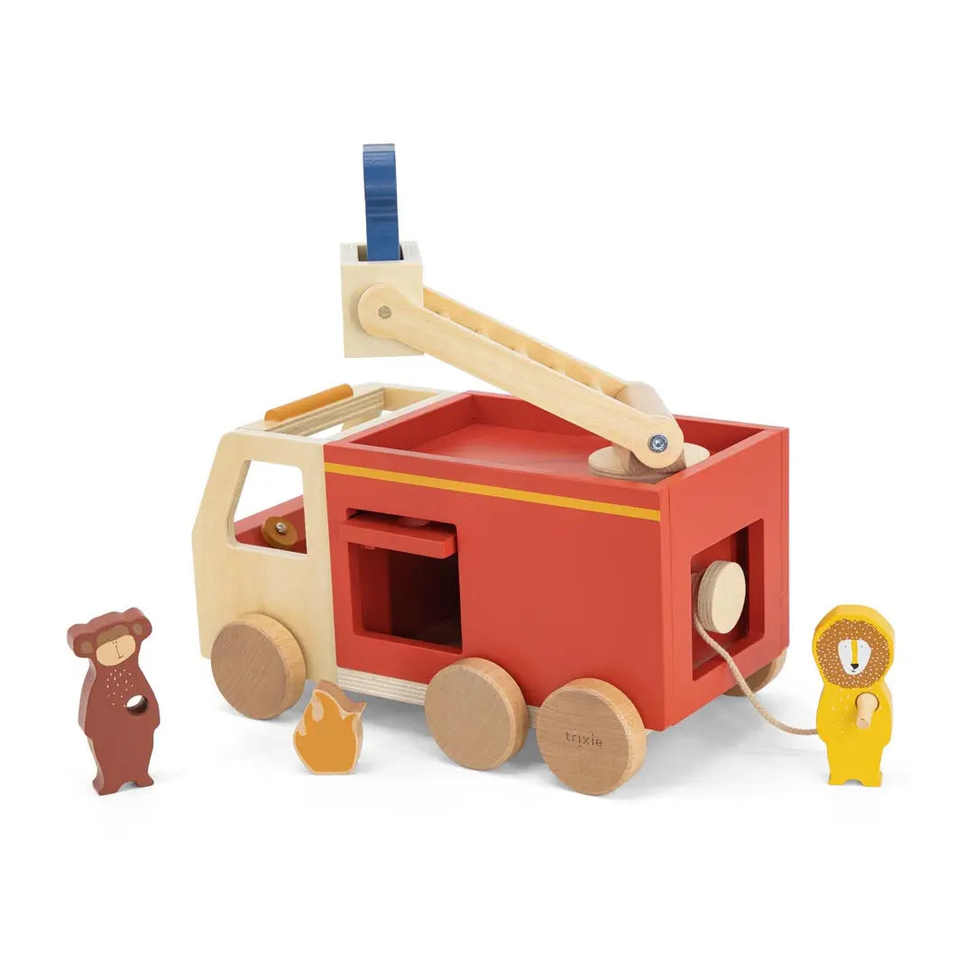 Camion pompier en bois- Trixie Trixie
