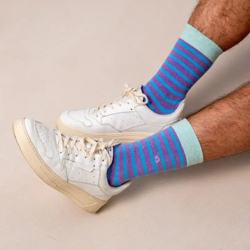 Chaussettes rayures mi-mollet Billybelt coton peigné Billybelt