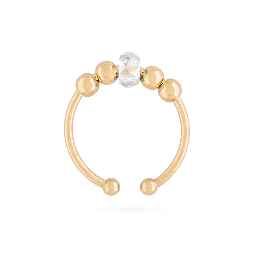 Bague anti stress femme Chill Glow avec cristal Swarovski Lullie