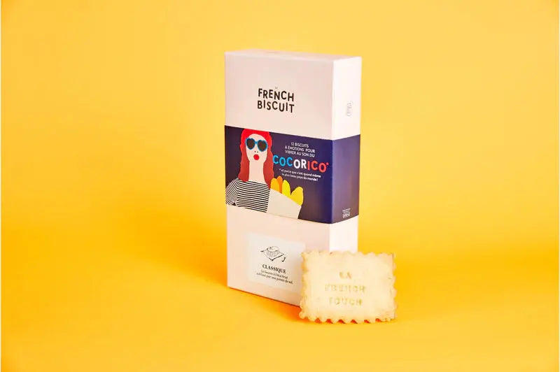 Biscuits message français – Boîte Cocorico de 12 biscuits French biscuits