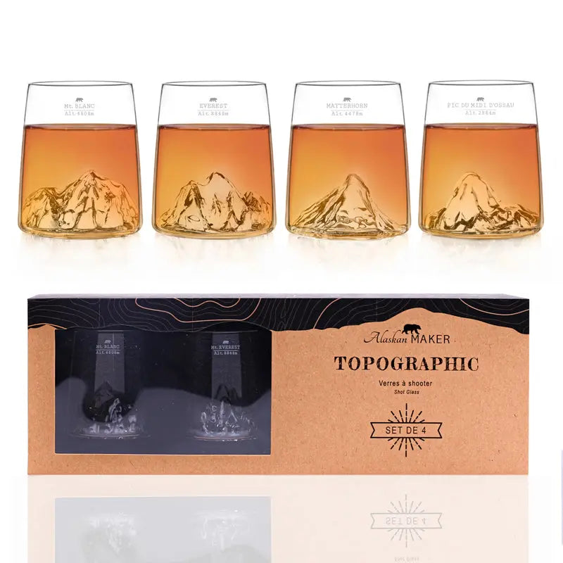 alaskan Coffret de 4 shooters TOPOGRAPHIC alaskan maker
