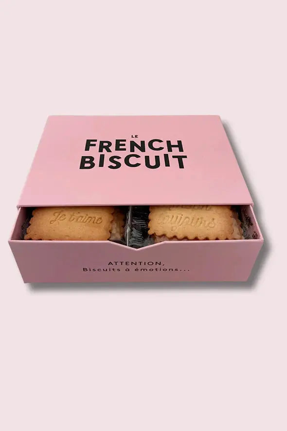 Coffret biscuits amour – Boîte de 32 biscuits gourmands à offrir French biscuits