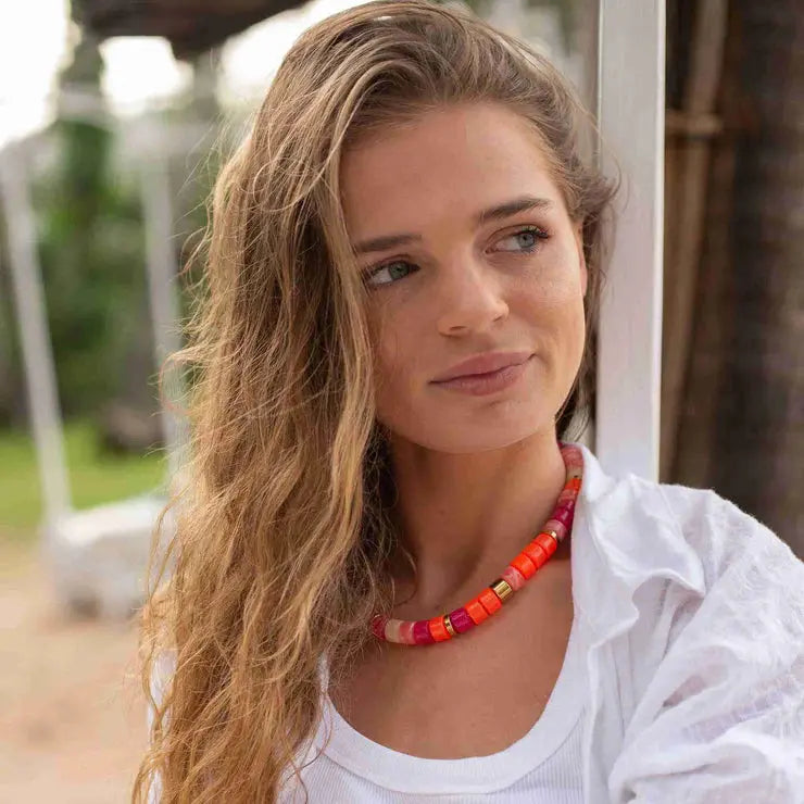Collier perles colorées Parabaya